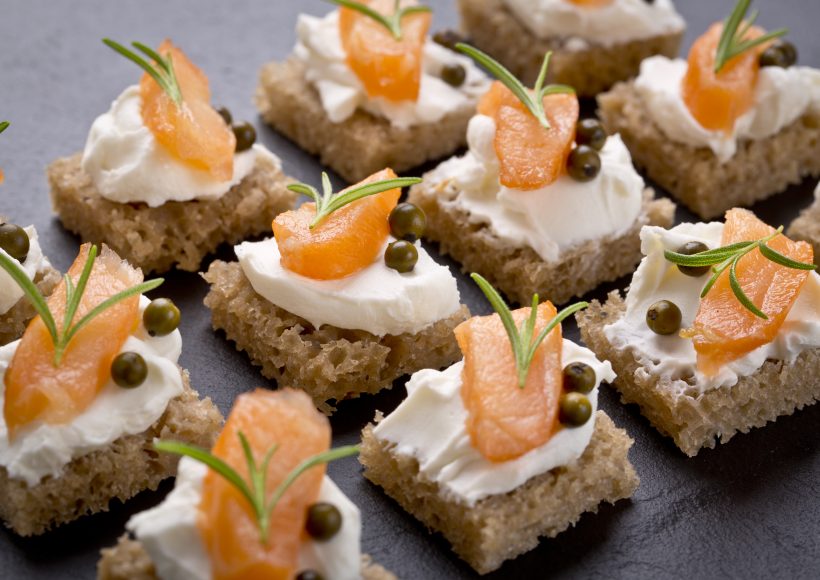 Delicious,Catering,Finger,Food,Set,With,Smoked,Salmon